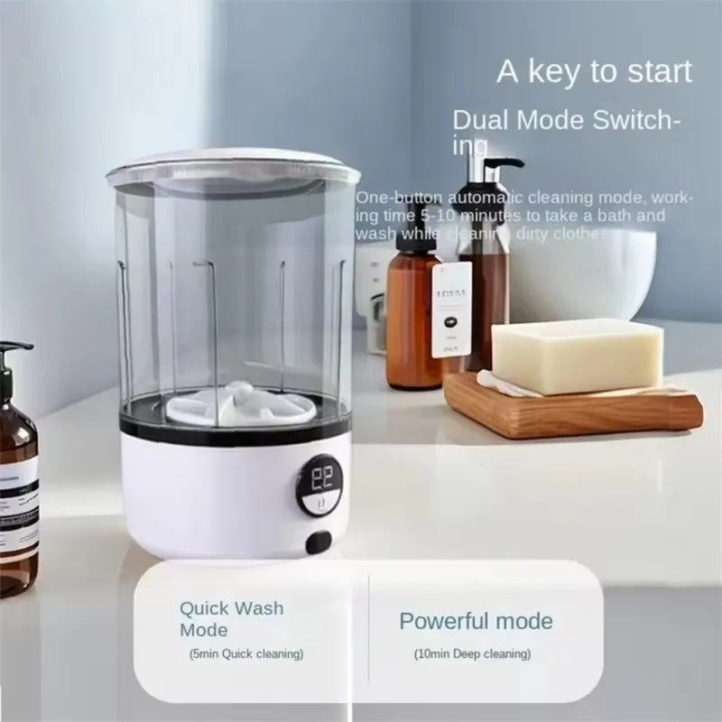 B82B-Washing Machine 2L Mini Automatic Portable Turbo Led Washing Cup Designed for Underwear