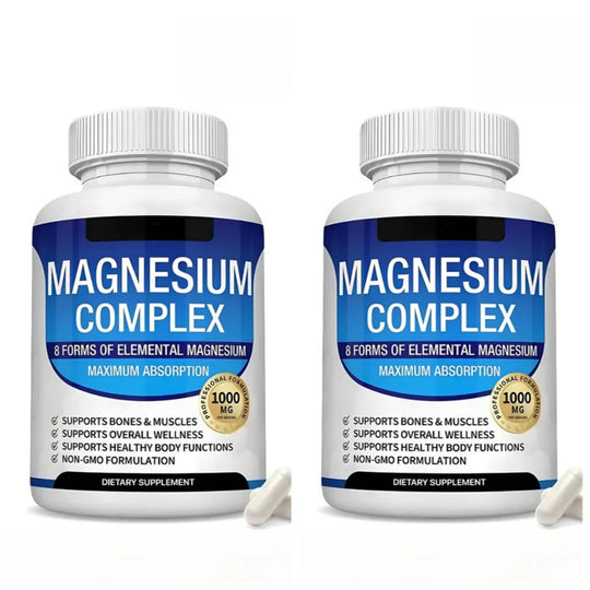Full Spectrum Magnesium Blend 1000Mg Featuring 8 Essential Types for Body Function Balance, Active Lifestyle Support 90 Capsules