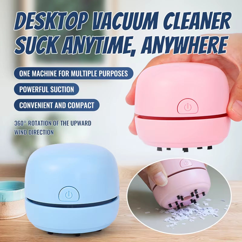 Mini Vacuum Cleaner Office Desk Dust Tool Home Table Sweeper Rechargeable Desktop Cleaner for Car Home Computer Sweeper Gift