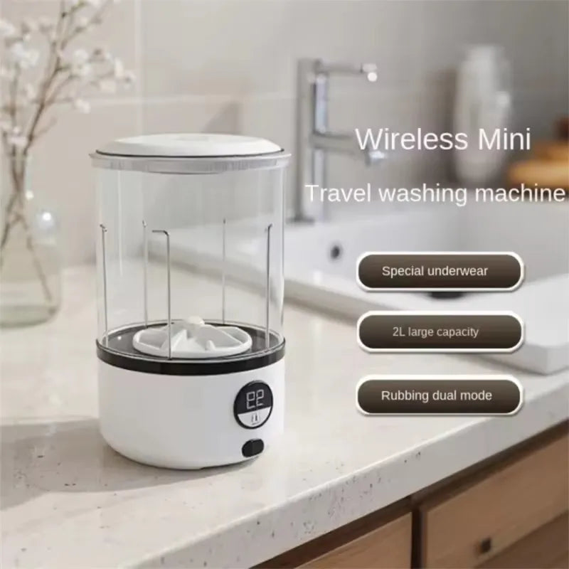 B82B-Washing Machine 2L Mini Automatic Portable Turbo Led Washing Cup Designed for Underwear