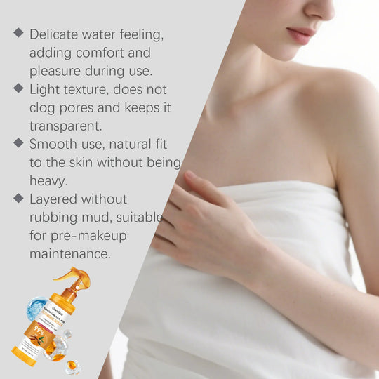 Kojic Acid Turmeric Exfoliating Spray Glowing Soften Dead Skin Cells Brightening Hydrating Improve Dullness Body Smoothing Spray