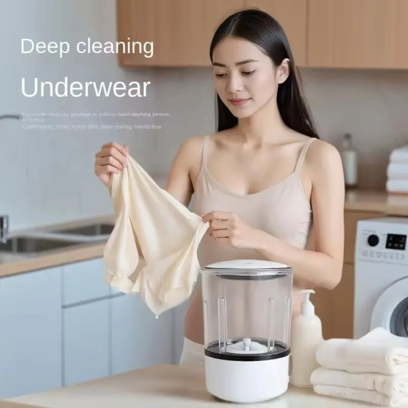 B82B-Washing Machine 2L Mini Automatic Portable Turbo Led Washing Cup Designed for Underwear