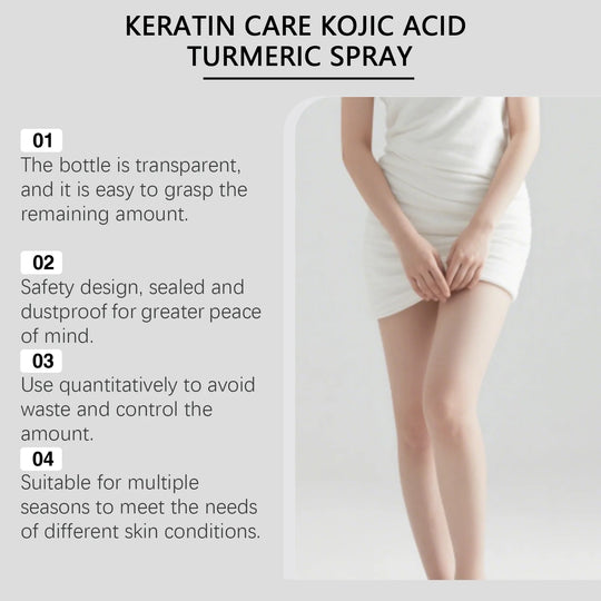 Kojic Acid Turmeric Exfoliating Spray Glowing Soften Dead Skin Cells Brightening Hydrating Improve Dullness Body Smoothing Spray