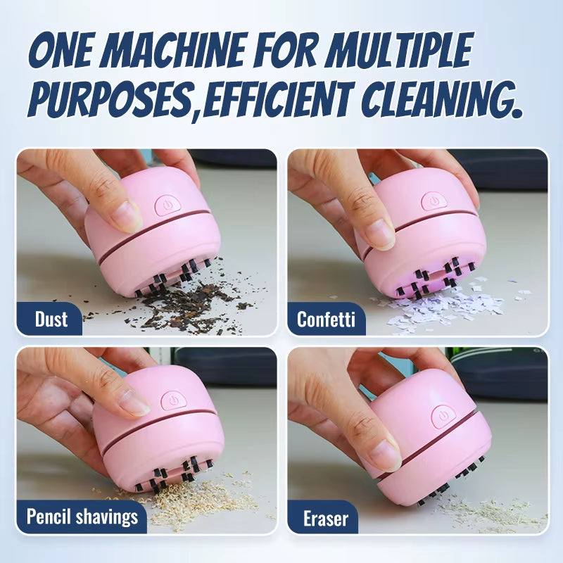 Mini Vacuum Cleaner Office Desk Dust Tool Home Table Sweeper Rechargeable Desktop Cleaner for Car Home Computer Sweeper Gift