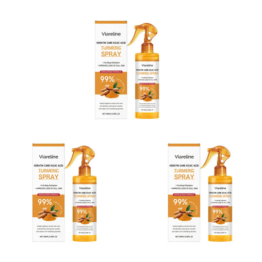 Kojic Acid Turmeric Exfoliating Spray Glowing Soften Dead Skin Cells Brightening Hydrating Improve Dullness Body Smoothing Spray